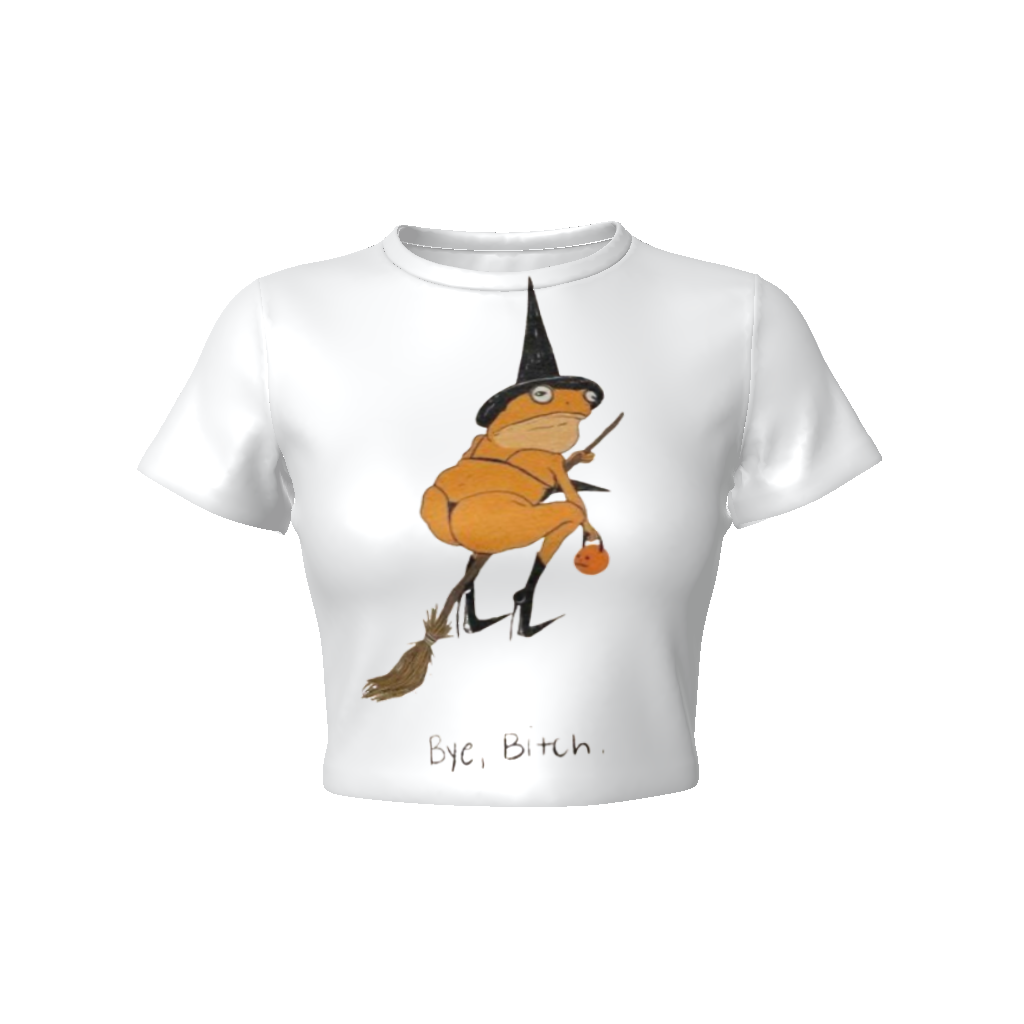 All-Over Print Women's Fitted Crop Tee