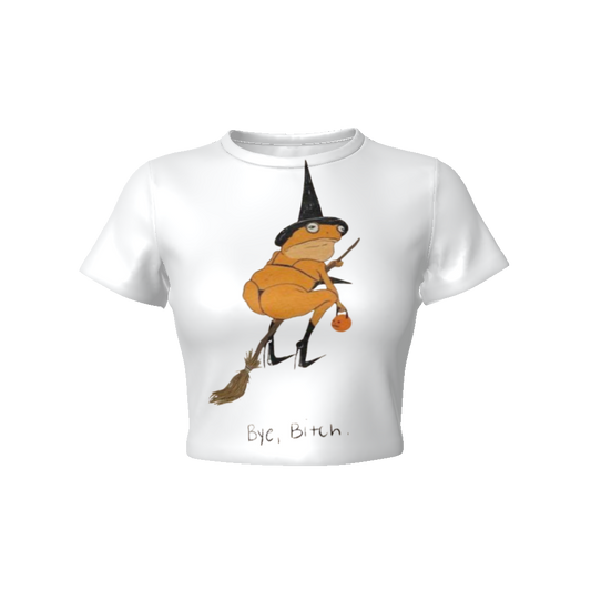 All-Over Print Women's Fitted Crop Tee
