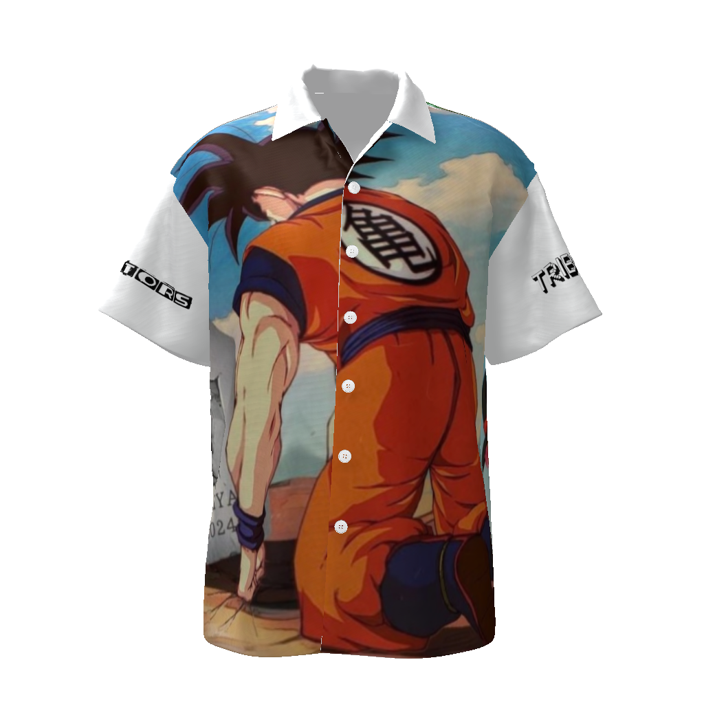 All-Over Print Men's Streetwear Lapel Collar Shirt