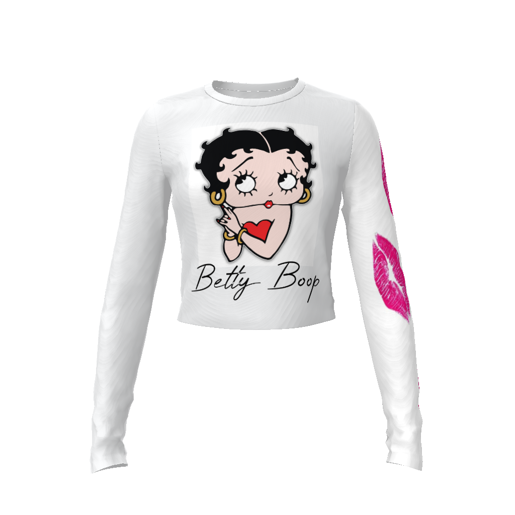 All-Over Print Women's Mesh Crop Top