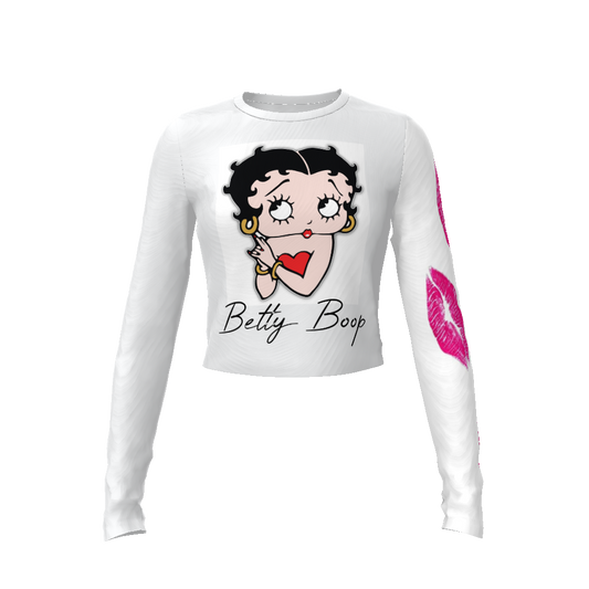 All-Over Print Women's Mesh Crop Top
