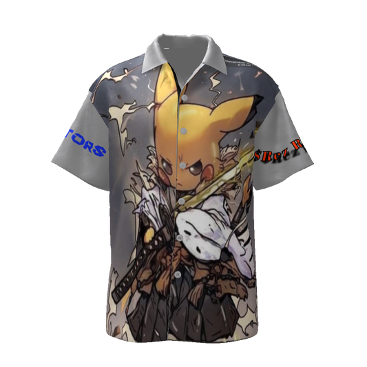 All-Over Print Men's Streetwear Lapel Collar Shirt