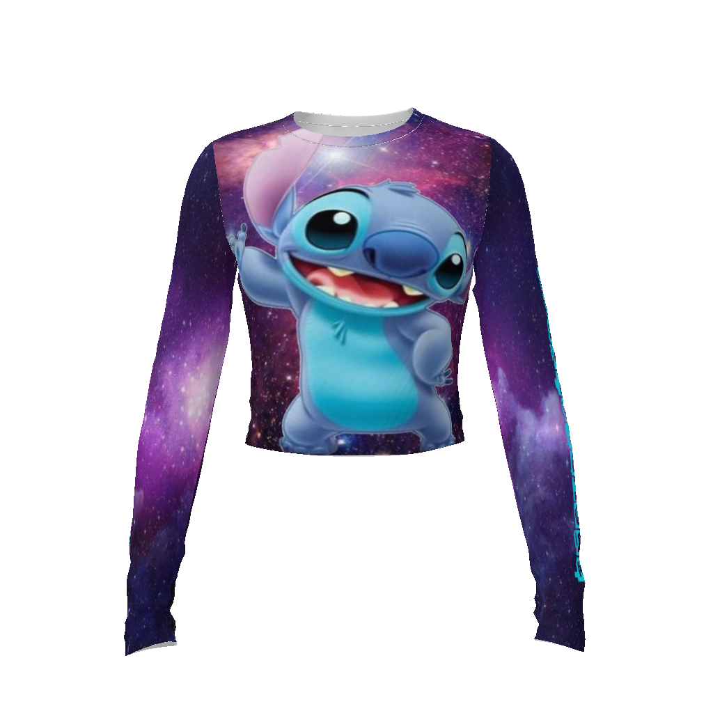 All-Over Print Women's Mesh Crop Top