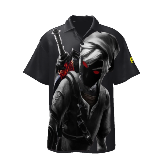 All-Over Print Men's Streetwear Lapel Collar Shirt