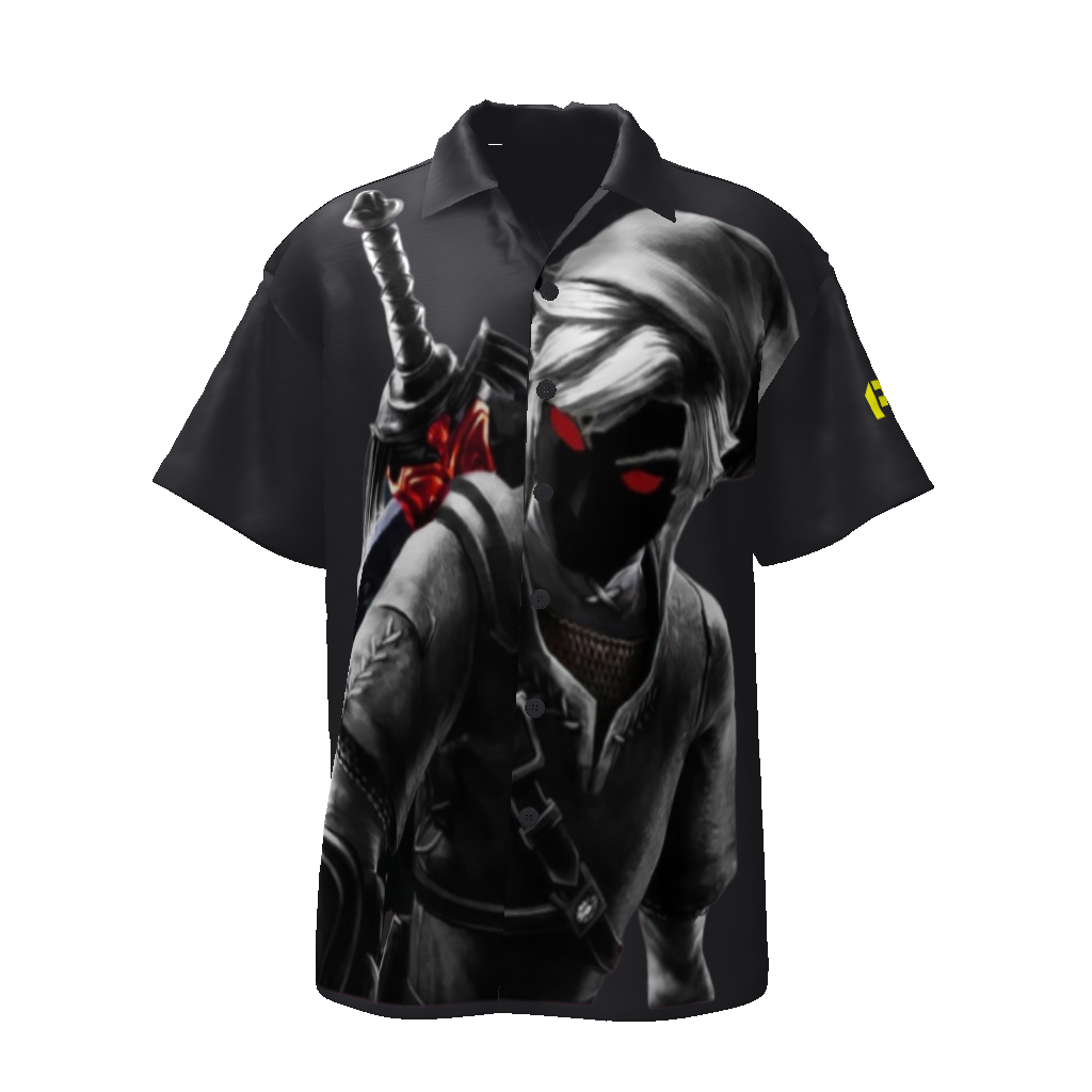 All-Over Print Men's Streetwear Lapel Collar Shirt