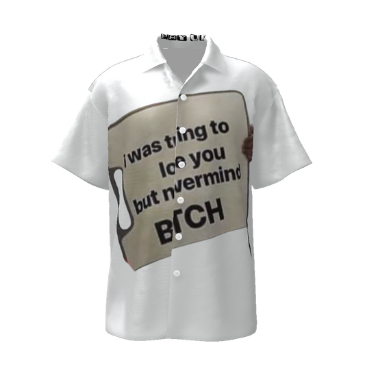 All-Over Print Men's  Lapel Collar Shirt