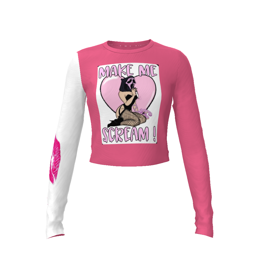 All-Over Print Women's Mesh Crop Top