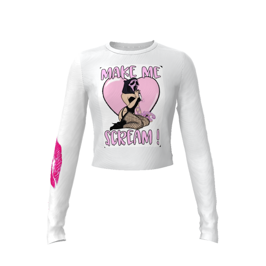 All-Over Print Women's Mesh Crop Top