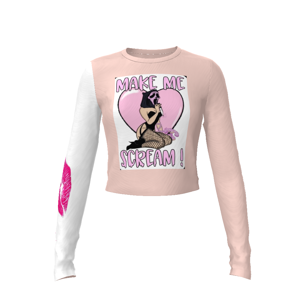 All-Over Print Women's Mesh Crop Top