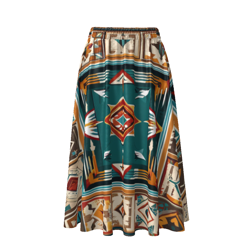 All-Over Print Women's Flared Midi Skirt