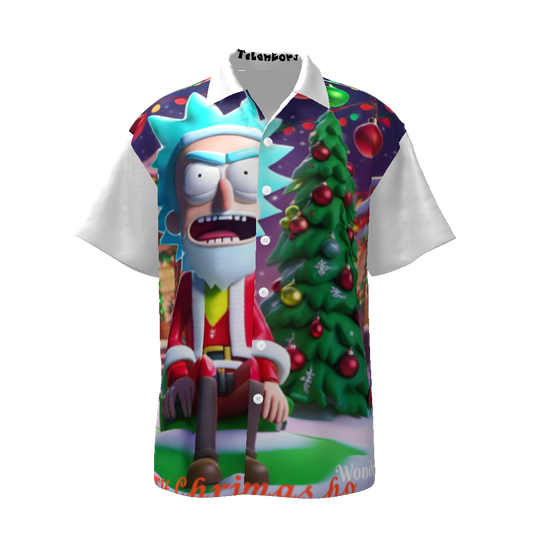 All-Over Print Men's Streetwear Lapel Collar Shirt